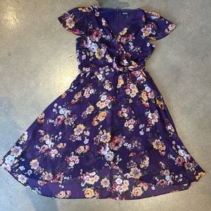 Floral wrap Style Dress